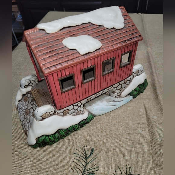 - VINTAGE Christmas Lefton Colonial Village Bridge , 1988 - Picture 1 of 5